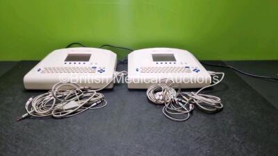 2 x Seca CT8000P ECG Machines with 2 x 10 Lead ECG Leads (Both Power Up)