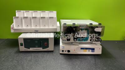 Mixed Lot Including 1 x Drager Infinity M300 Central Charger, 1 x Solos Endoscopy GS9270 Light Source, 1 x Mitek VAPR II Electrosurgical Unit and 1 x FMS Duo + Fluid Management System