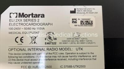 Mortara ELI250c ECG Machine on Stand with 10 Lead ECG Lead (Powers Up) *S/N 119020000507* - 5