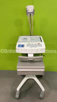 Mortara ELI250c ECG Machine on Stand with 10 Lead ECG Lead (Powers Up) *S/N*