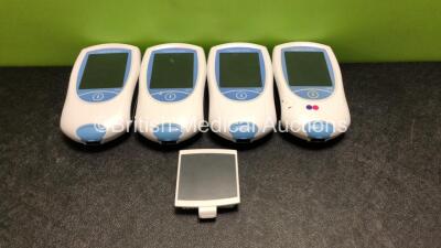 4 x Roche CoaguChek XS Plus Meters with 4 x Battery Packs (Untested Due to No Power Supply and Flat Batteries) *SN 0117986 / 0067536 / 0086912 / 0066803*