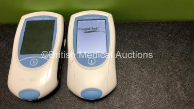 Job Lot Including 1 x Roche CoaguChek XS Plus Meter with 1 x Battery Pack (Untested Due to No Power Supply and Flat Battery) and 1 x Roche CoaguChek Pro II Meter with 1 x Battery Pack (Powers Up with Missing Battery Cover - See Photos) *SN TZ1123917 / 008 - 3