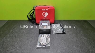 Philips Heartstart FR3 Defibrillator in Carry Case with 1 x Philips Ref 989803150051 3 Lead ECG Lead and 1 x Philips Battery *Exp 01-2027* in Carry Case (Powers Up) *SN C18G-01346*