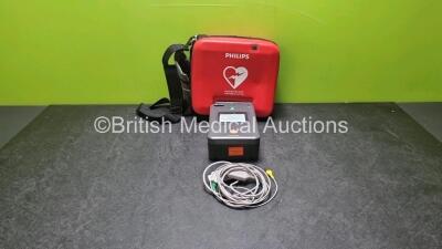 Philips Heartstart FR3 Defibrillator in Carry Case with 1 x Philips Ref 989803150051 3 Lead ECG Lead and 1 x Philips Battery *Exp 02-2028* in Carry Case (Powers Up) *SN C18G01317*