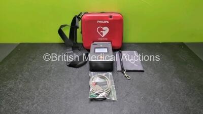 Philips Heartstart FR3 Defibrillator in Carry Case with 1 x Philips Ref 989803150051 3 Lead ECG Lead and 1 x Philips Battery *Exp 03-2028* in Carry Case (Powers Up) *SN C15B-00272*