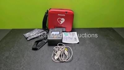 Philips Heartstart FR3 Defibrillator in Carry Case with 1 x Philips Ref 989803150051 3 Lead ECG Lead, 1 x In Date Electrode Pack and 1 x Philips Battery *Exp 02-2025* in Carry Case (Powers Up) *SN C15A-01636*