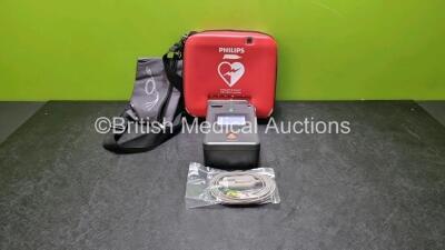 Philips Heartstart FR3 Defibrillator in Carry Case with 1 x Philips Ref 989803150051 3 Lead ECG Lead and 1 x Philips Battery *Exp 01-2024* in Carry Case (Powers Up) *SN C15B-00010*