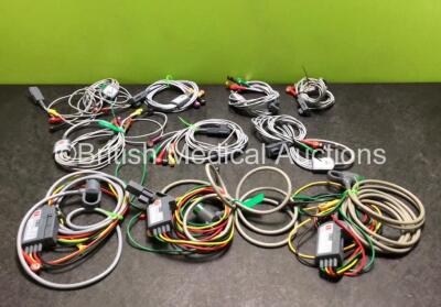 Job Lot Including 7 x Physio Control Ref 11111-000023 ECG Trunk Cables 2 x Physio Control Ref 11111-000019 ECG Trunk Cables and 1 x Physio Control Ref 11111-000021 ECG Trunk Cable