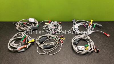 6 x Physio-Control Ref 11111-000023 ECG Trunk Cables