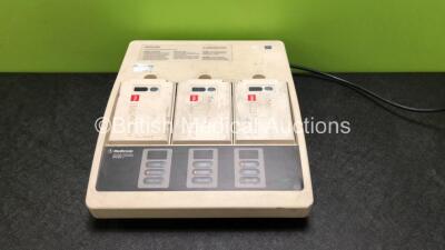 Medtronic Battery Support System 2 Charger with 3 x Lifepak NiCd Batteries (Powers Up)