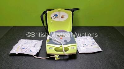 Zoll AED Plus Defibrillator In Carry Case (Powers Up) with 2 x in Date Electrode Packs