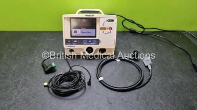 Medtronic Lifepak 20 Defibrillator / Monitor Including ECG and Printer Options with 3 Lead ECG Lead and Paddle Lead (Powers Up)