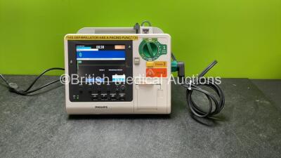 Philips Heartstart XL+ Defibrillator Including Pacer, ECG and Printer Options with 1 x Paddle Lead, 1 x 3 Lead ECG Lead and 1 x Battery (Powers Up) *SN US71514664*