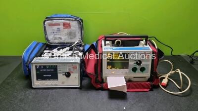 Job Lot Including 1 x Zoll M Series Biphasic 200 Joules Max Defibrillator Including ECG and Printer Options with 1 x SpO2 Finger Sensor Connector and 1 x Zoll E-Series Defibrillator with ECG, SpO2, NICP and CO2 Options, 1 x Zoll 3 Lead ECG Lead, 1 x 5 Le