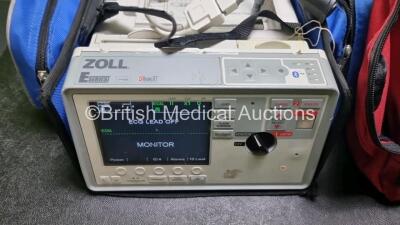 Job Lot Including 1 x Zoll M Series Biphasic 200 Joules Max Defibrillator Including ECG and Printer Options with 1 x SpO2 Finger Sensor Connector and 1 x Zoll E-Series Defibrillator with ECG, SpO2, NICP and CO2 Options, 1 x Zoll 3 Lead ECG Lead, 1 x 5 Le - 3