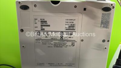 4 x Philips Heartstart XL Defibrillators Including ECG and Printer Options with 4 x Paddle Leads, 4 x Philips M3725A Test Loads and 4 x 3 Lead ECG Leads (All Power Up) *SN US00458261, US00468747, US00578464, US00595806* - 5