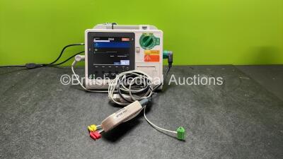 Philips Heartstart XL+ Defibrillator Including ECG and Printer Options with 1 x Paddle Lead, 1 x 3 Lead ECG Lead, 1 x Battery and 1 x Philips M3725A Test Load (Powers Up) *SN US61717190*