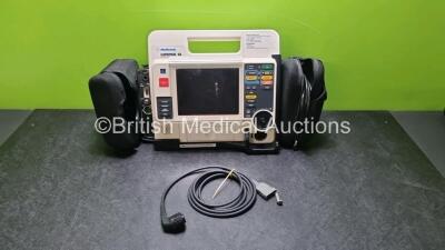 Medtronic Lifepak 12 Biphasic Defibrillator / Monitor Including ECG, SpO2, NIBP and CO2 Options with 1 x Paddle Lead (Untested Suspected Flat Battery)