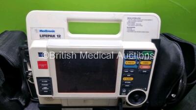 Medtronic Lifepak 12 Biphasic Defibrillator / Monitor Including ECG, SpO2, NIBP and CO2 Options with 1 x Paddle Lead (Untested Suspected Flat Battery) - 2