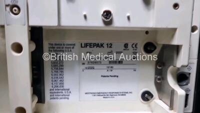 Medtronic Lifepak 12 Biphasic Defibrillator / Monitor Including ECG, SpO2, NIBP and CO2 Options with 1 x Paddle Lead (Untested Suspected Flat Battery) - 5