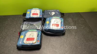 4 x Philips Heartstart Training Defibrillators in Carry Bags