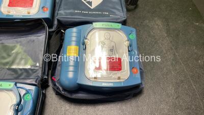 4 x Philips Heartstart Training Defibrillators in Carry Bags - 2