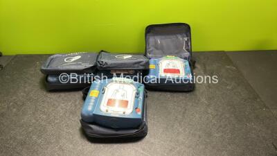 4 x Philips Heartstart Training Defibrillators in Carry Bags