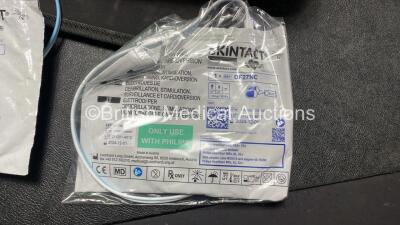 2 x Philips Heartstart FR2+ Defibrillators with 2 x Philips M3863A Batteries *Install Dates 11-2020, 02-2022* 2 x Skintact Electrodes in Carry Bags (Both Power Up and Pass Self Tests) *SN 0411890696, 1010990493* - 4