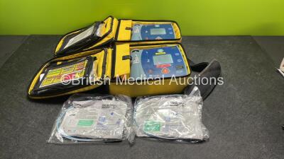 1 x Laerdal Heartstart FR2+ Defibrillator, 1 x Philips Heartstart FR2+ Defibrillator with 2 x Philips M3863A Batteries *Install Dates 11-2025, 01-2023* 2 x Skintact Electrodes in Carry Bags (Both Power Up and Pass Self Tests) *SN 0411890705, 1007258750*