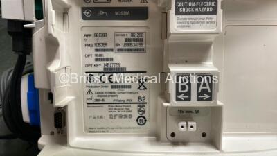 2 x Philips Heartstart MRx Defibrillators Including Pacer, ECG and Printer Options with 2 x Philips M3539A Modules, 1 x Philips M3538A Batteries, 2 x Paddle Leads, 2 x Skintact Electrodes *Both In Date* 2 x 3 Lead ECG Leads and 2 x Philips M3725A Test Loa - 7