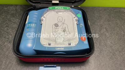 Philips Heartstart HS1 Defibrillator with 2 x Philips REF M5070A Batteries in Carry Case (Powers Up) *SN A06L00257* - 2