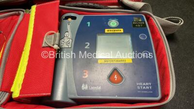 2 x Laerdal Heartstart FR2+ Defibrillators with 2 x Philips M3863A Batteries *Install Dates 08-2020, 07-2018* 2 x Skintact Electrodes in Carry Bags (Both Power Up and Pass Self Tests) *SN 1207264503, 0307227373** - 2