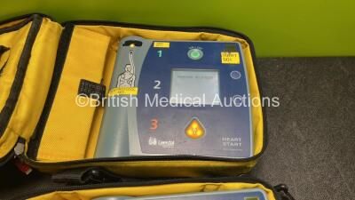 2 x Laerdal Heartstart FR2+ Defibrillators with 2 x Philips M3863A Batteries *Install Dates 11-2020, 12-2020* 2 x Skintact Electrodes in Carry Bags (Both Power Up and Pass Self Tests) *SN 051801553, 0307227461* - 2