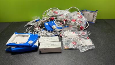 Job Lot of Zoll Accessories Including Zoll X Series End Covers, Zoll 3 Lead ECG Leads and 2 x Zoll Sure Power Batteries