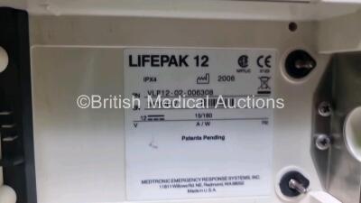 Medtronic Lifepak 12 Physio Control Defibrillator / Monitor Including ECG and Printer Options (Untested Due to Flat Battery ) - 4