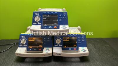 2 x Philips Heartstart XL Defibrillators Including Pacer, ECG and Printer Options and 1 x Agilent Heartstart XL Defibrillator Including Pacer, ECG and Printer Options (All Power Up) *SN US00109269, US00571491, US00128290*