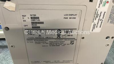 2 x Philips Heartstart XL Defibrillators Including Pacer, ECG and Printer Options and 1 x Agilent Heartstart XL Defibrillator Including Pacer, ECG and Printer Options (All Power Up) *SN US00109269, US00571491, US00128290* - 5