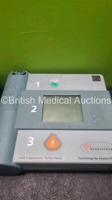 2 x Hewlett Packard Heartstream Semi-Automatic Defibrillators ( Both No Power Damage to Casing - See Phtoto) - 2