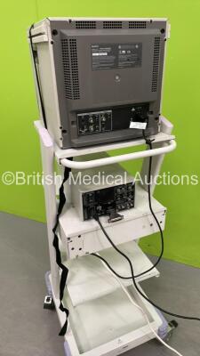 Olympus TC-C1 Clinical Trolley with 1 x Sony Trinitron Monitor and 1 x Sony DVD Recorder 1000MD (All Power Up) - 4