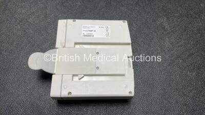 GE Datex Ohmeda S/5 FM Patient Monitor with 1 x GE E-PSMP-00 Module Including ECG, SpO2, NIBP, P1, P2, T1 and T2 Options and 2 x SM 201 Batteries (Powers Up with Damaged Light-See Photo) *SN 6285621, 6301555* - 3