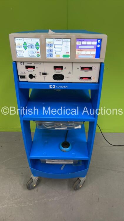 Valleylab ForceTriad Electrosurgical / Diathermy Unit on Stand Version 3.60 *Mfd 2015* with Dome Footswitch (Powers Up) *S/N T5D45795EX*