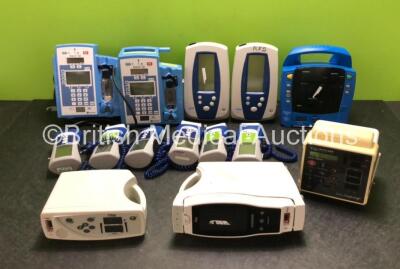 Mixed Lot Including 2 x Welch Allyn SPOT Vital Signs Monitors, 2 x Alaris SE Pumps, 1 x GE Dinamap ProCare 300 Monitor, 6 x Covidien Filac Thermometers, 1 x Masimo Radical 8 Signal Extraction Pulse Oximeter, 1 x Masimo Radical 7 Pulse Oximeter with Dockin