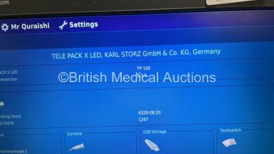 Karl Storz Endoskope TP 100 tele pack X LED Endoscopic Imaging System Software Version - 5.1.1 (Powers Up with Damaged Display Screen-See Photo) - 5