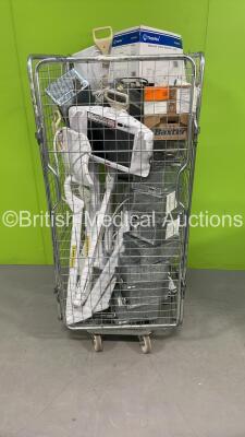 Cage of Patientline Hospital Bed Phone and TV Screen Units with Power Supplies and Accessories - Cut Cables (Cage Not Included)