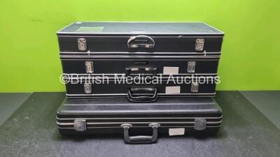 Job Lot Including 3 x Pentax Endoscope Cases (1 x with Broken Handle) and 1 x Genesis Medical Endoscope Case