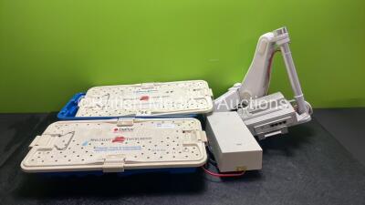 Mixed Lot Including 2 x Johnston & Johnston Plastic Instrument Trays, 1 x Drager UNIV Power Supply, 1 x Drager Infinity Docking Station and 1 x Monitor Arm