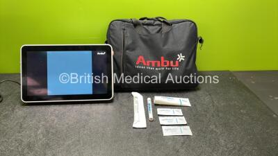 Ambu aView 2 Advance REF 405011000 Monitor with 1 x AC Power Supply and Accessories in Carry Case (Powers Up)