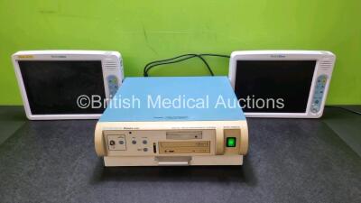 Mixed Lot Including 2 x Welch Allyn 1500 Patient Monitors Including EKG/ECG, SpO2, NIBP, IBP1 and IBP2 Options (Both Draw Power) and 1 x Dyonics Vision 635 Digital Image Management System (Powers Up)