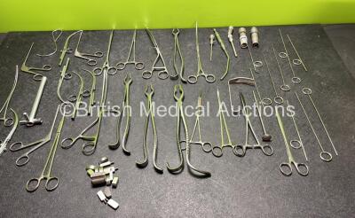 Job Lot of Various Surgical Instruments Including 2 x Drill Attachments