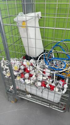 Job Lot Including Various Valves/Regulators, Hoses and Bin in Cage (Not Included) - 2